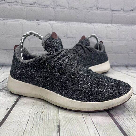 Allbirds Sneakers Men's Size 10 Tree Dashers Dark Grey Wool Runner Casual Shoes - Picture 2 of 14